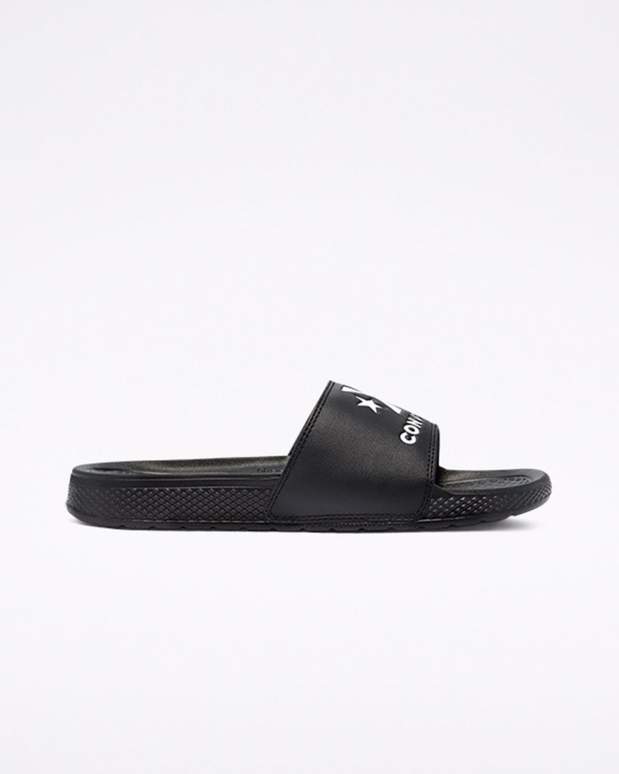 Women\'s Converse All Star Slides Black / White / Black | AU 6C854E